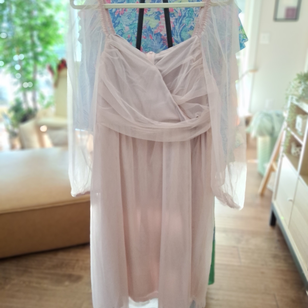Elegant Light Pink Dress - Dusty Rose / Rose Gold Wedding Guest Bridesmaid